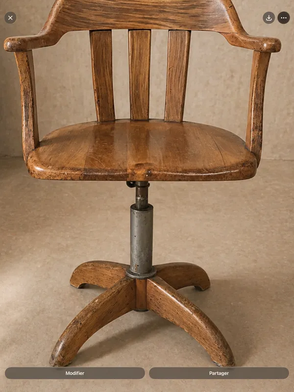 Illustration numéro 2 du produit Fauteuil américain noyer 1930