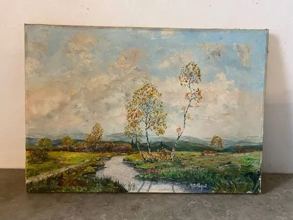 Illustration numéro 2 du produit Paysage aux bouleaux signé Billeque