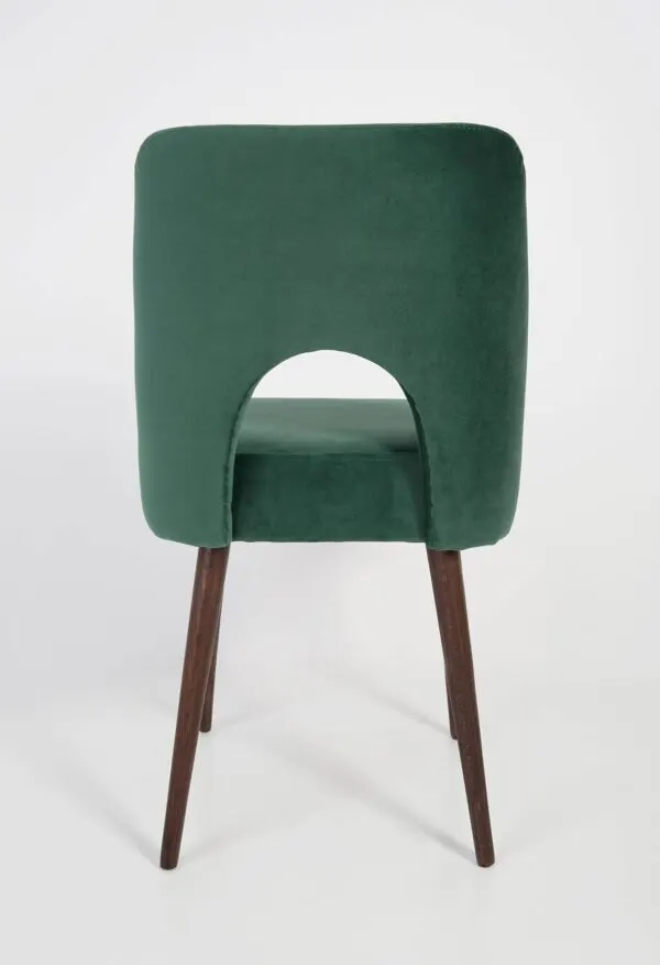 Illustration numéro 2 du produit Chaise ''Shell'' Velours Vert Foncé, 1960s