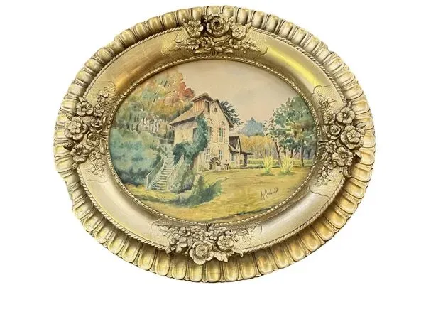 Illustration numéro 2 du produit Combastel (magdeleine), aquarelle maison au moulin fin xixème