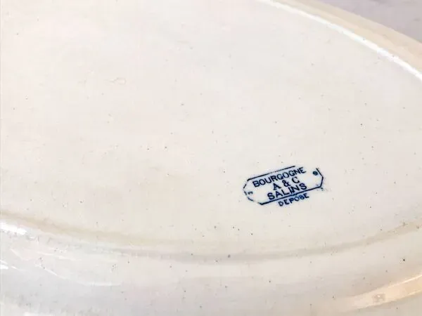 Illustration numéro 2 du produit plat oval A&C Salins modèle Bourgogne fin XIXème