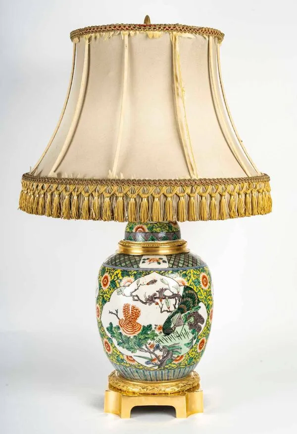 Illustration numéro 2 du produit Lampe en Porcelaine de Samson de Style Chinois XIXème Siècle