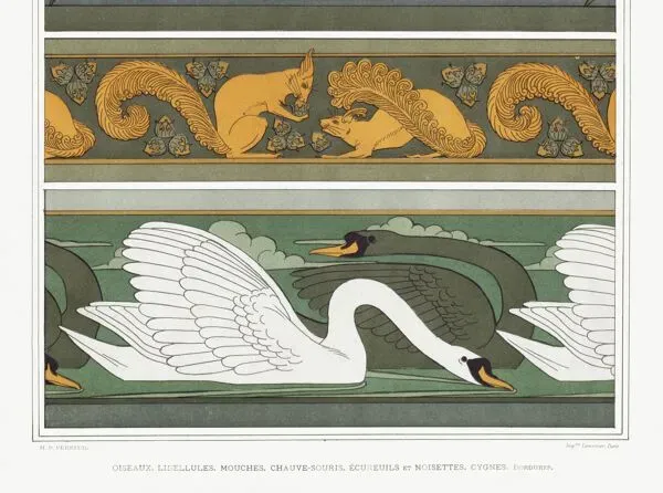 Illustration numéro 2 du produit Affiche “L’animal dans la décoration”, d’après une lithographie art nouveau