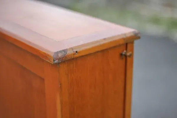 Illustration numéro 2 du produit Meuble de rangement, meuble d'école, meuble bois, meuble vintage années 60, décoration intérieur