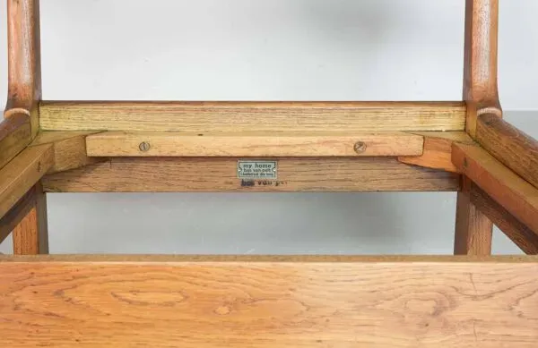 Illustration numéro 2 du produit Rare fauteuil brutaliste en chêne Bas van Pelt avec assise en jonc tressé pour ma maison