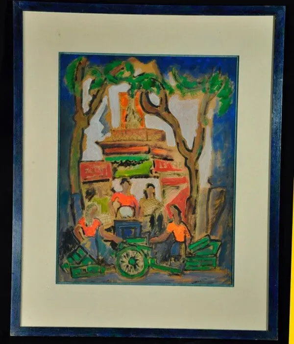 Illustration numéro 2 du produit Vanber gouache sur papier vers 1970