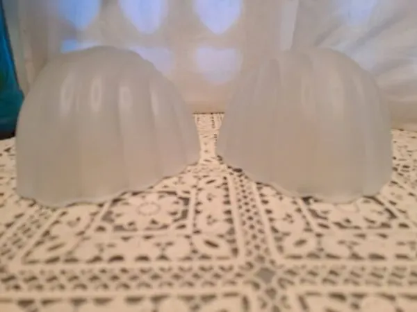 Illustration numéro 2 du produit Paire de globe d'appliques murales de style art déco en verre dépoli france 1930