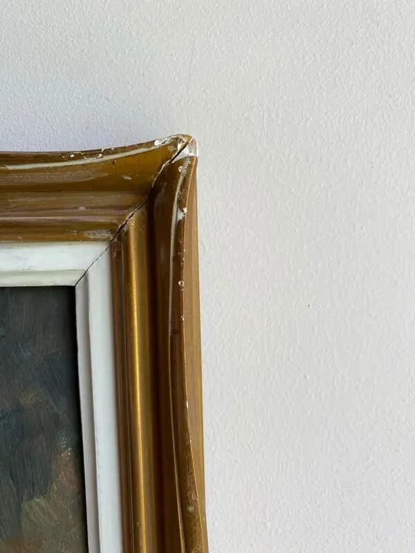 Illustration numéro 2 du produit Tableau ancien, portrait d’homme au turban , XX siècle, signé