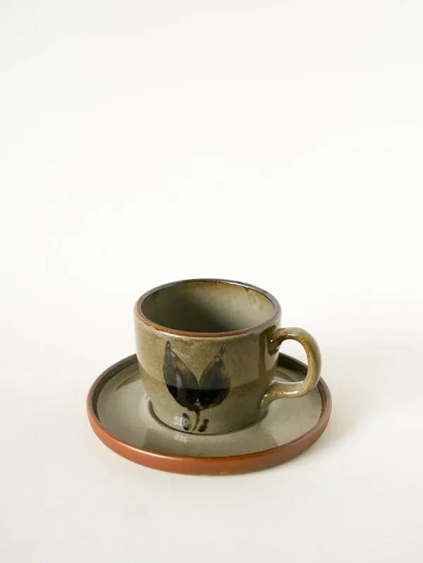 Illustration numéro 2 du produit Grand déjeuner en grès vernissé, Beige Gris, 1970