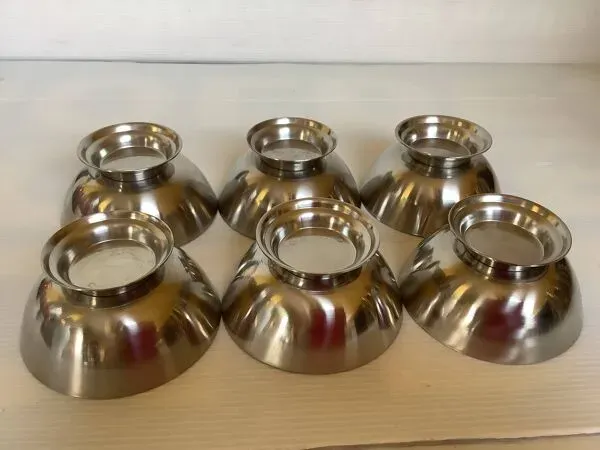 Illustration numéro 2 du produit Six coupes coupelles argentées métal Danemark