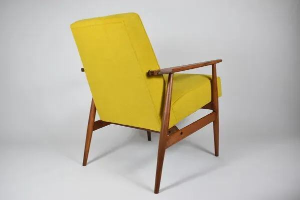 Illustration numéro 2 du produit Fauteuil d’origine « FOX », designer Henry Lis, années 1970, entièrement restauré, jaune