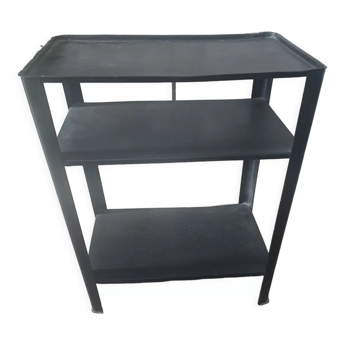 Illustration numéro 2 du produit Desserte en métal noir vintage