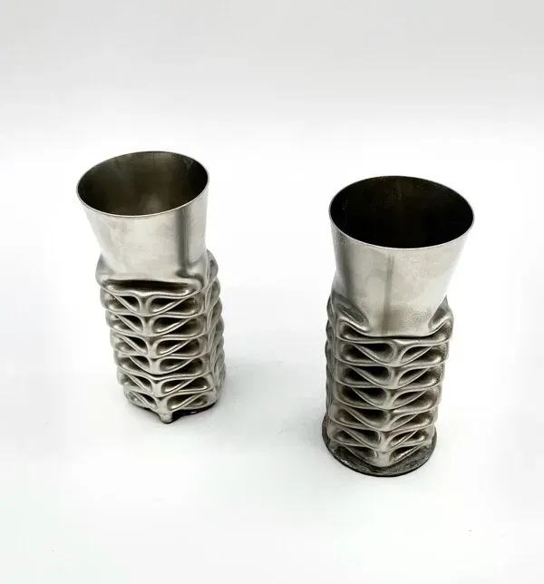 Illustration numéro 2 du produit Paire de vases « compression » par jacques moniquet – 1970s