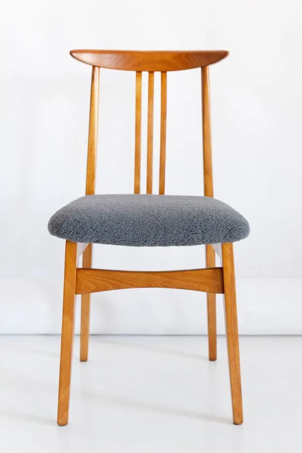 Illustration numéro 2 du produit Chaise en bouclé gris, conçu par m. zielinski, europe, années 1960