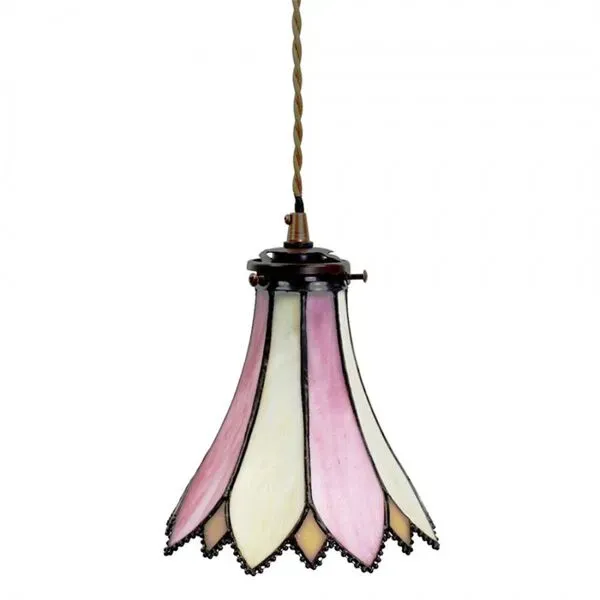 Illustration numéro 2 du produit Lampe à suspension Tiffany Lampe à suspension rose Lily