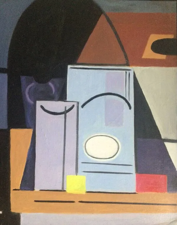 Illustration numéro 2 du produit Huile sur carton toilé, Composition néocubiste