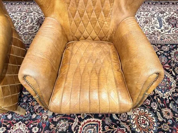 Illustration numéro 2 du produit Ensemble fauteuil aviateur en cuir de mouton