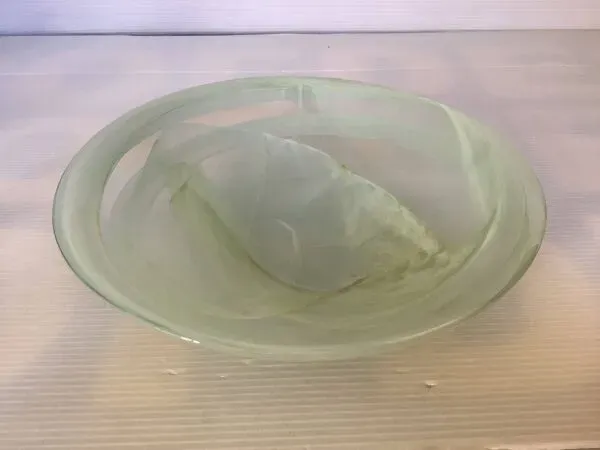 Illustration numéro 2 du produit Grand vide poche style pâte de verre verte