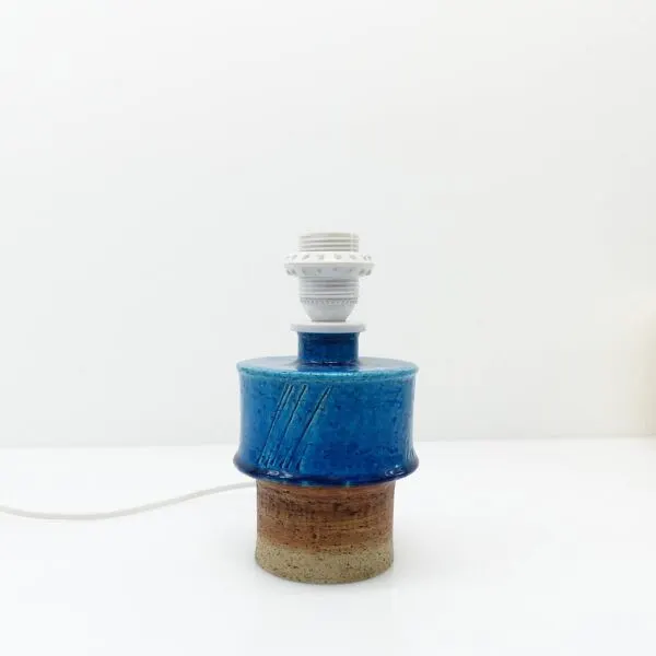 Illustration numéro 2 du produit Lampe de table en grès bleu par Inger Persson pour Rörstrand, Suède, années