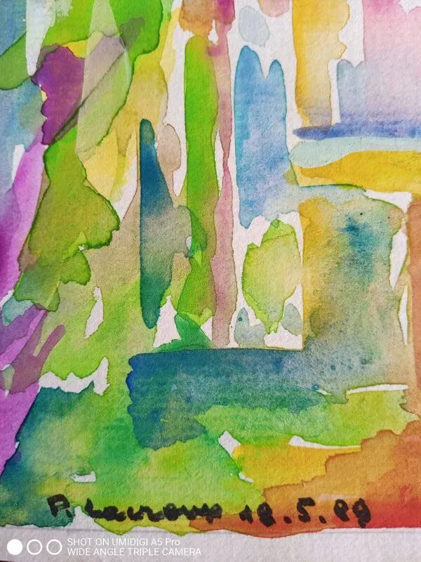 Illustration numéro 2 du produit Pierre Lacroux (1909- 1993) Gouache sur papier 24 x 32 cm - de 1989 - (291)