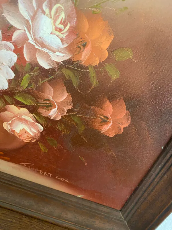 Illustration numéro 2 du produit Tableau nature morte Robert Cox, années 70