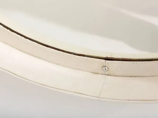 Illustration numéro 2 du produit Jacques Adnet miroir cuir crème original vers 1940