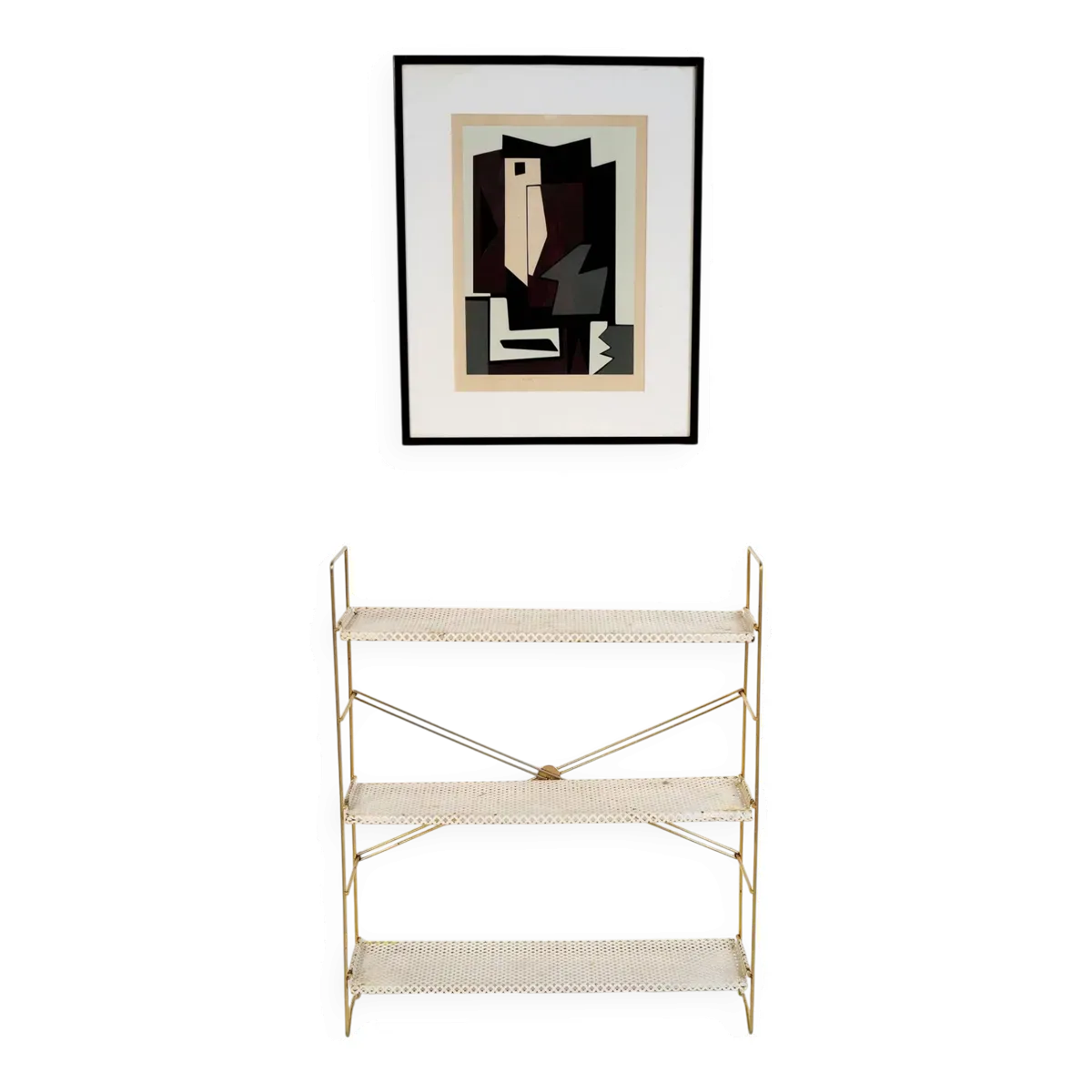 Illustration numéro 2 du produit bibliothèque à 3 plateaux, France 1950