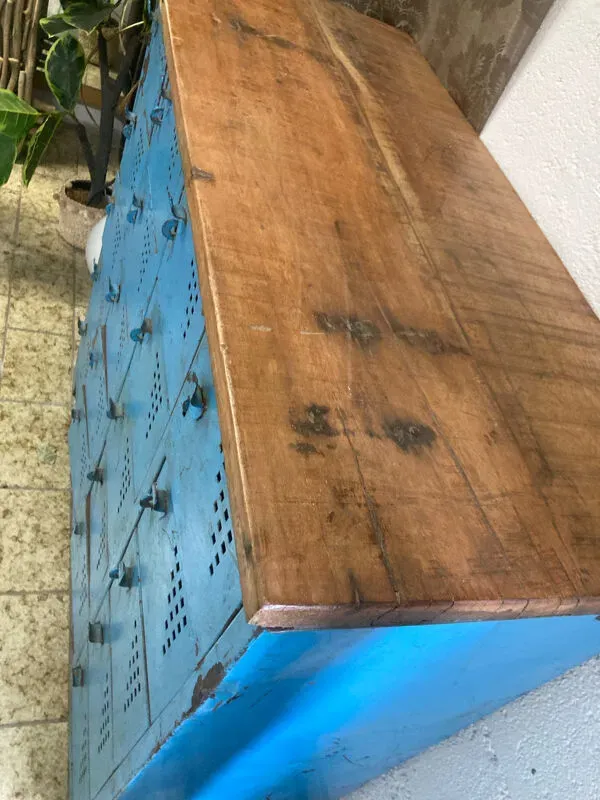 Illustration numéro 2 du produit Meuble d’atelier 20 cassiers bleu