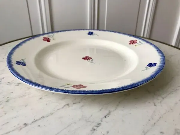 Illustration numéro 2 du produit Plat rond digoin sarreguemines modèle mary-lou années 30