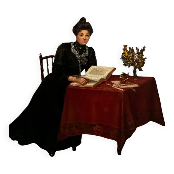 Illustration numéro 2 du produit Scène d’intérieur, GP Masure, 1908