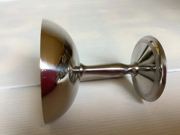 Illustration numéro 2 du produit 6 coupes à pied avec frise argenté en métal à glace