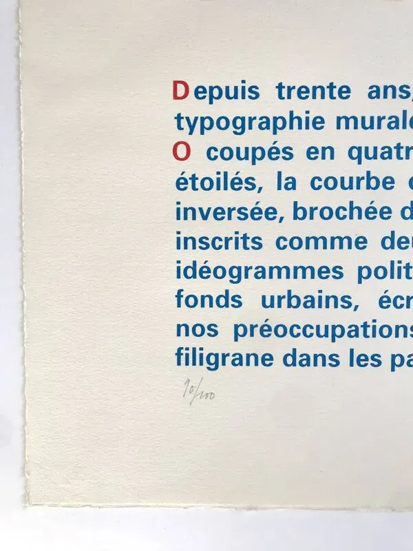 Illustration numéro 2 du produit Sérigraphie originale signée au crayon, Jacques Villegle, Sator, 1997