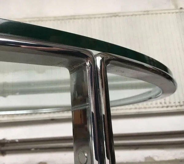 Illustration numéro 2 du produit Table basse en chrome et verre de style Space Age du milieu du siècle, 1960s