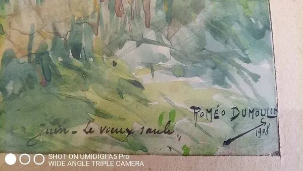 Illustration numéro 2 du produit Roméo Dumoulin (1883-1944) - aquarelle - 31 x 21 cm - signée - école Belge