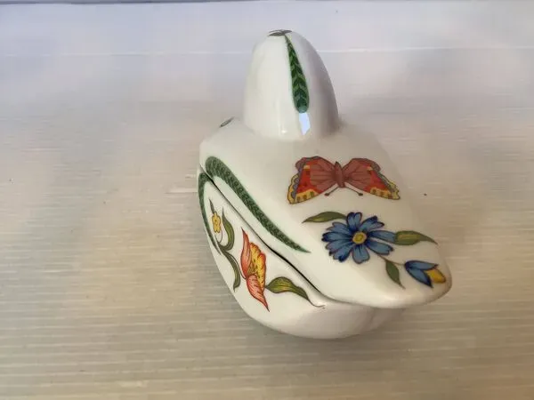 Illustration numéro 2 du produit Petit oiseau vide poche baguier papillons et fleurs