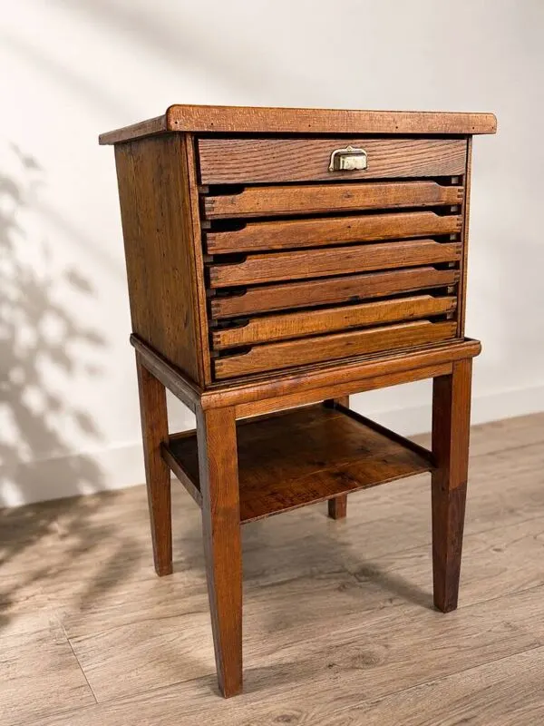 Illustration numéro 2 du produit meuble d'imprimerie XIXe siècle – 7 tiroirs – Cabinet de collectionneur