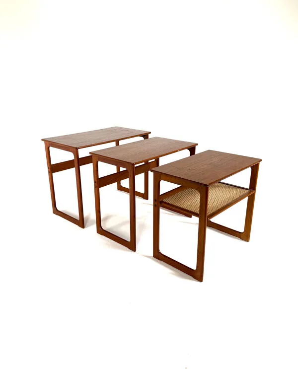 Illustration numéro 2 du produit Tables gigognes vintage, Johannes Andersen, Silkeborg années 60