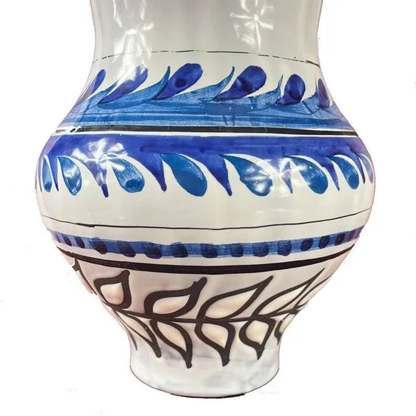 Illustration numéro 2 du produit Vase balustre bleu Roger Capron