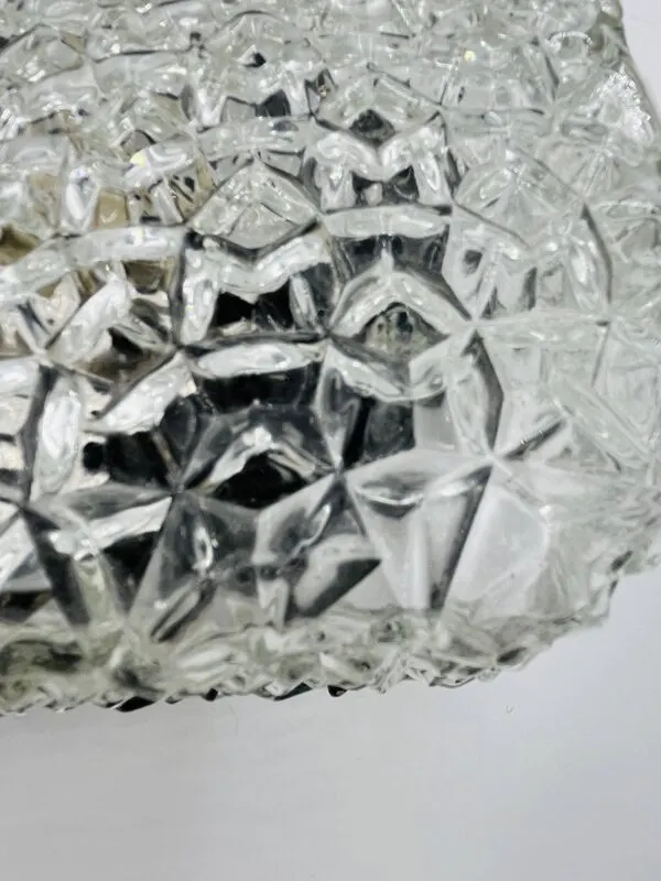 Illustration numéro 2 du produit Plafonnier Carré RZB Bamberg Verre Ciselé Étoiles