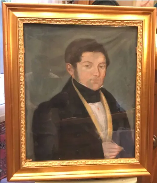 Illustration numéro 2 du produit École française du XIXe.portrait de notable.pastel