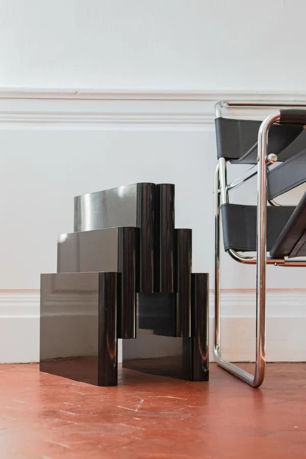 Illustration numéro 2 du produit Porte revues vintage Giotto Stoppino pour Kartell, modèle 4675, noir b