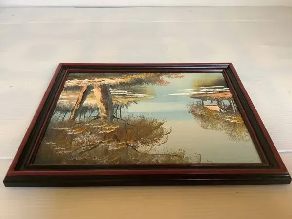 Illustration numéro 2 du produit Petit tableau paysage huile sur panneau