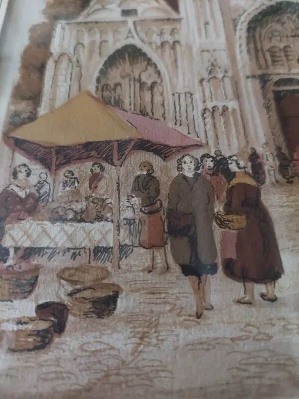 Illustration numéro 2 du produit Aquarelle Senlis première moitié XXème