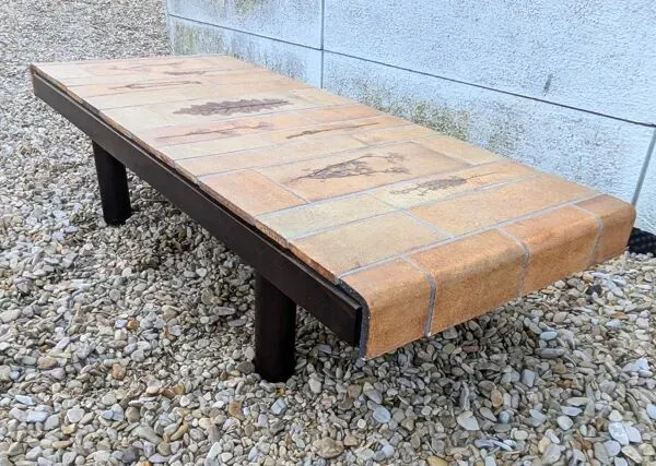 Illustration numéro 2 du produit Table Basse Herbier Design Vintage Capron Barrois Vallauris