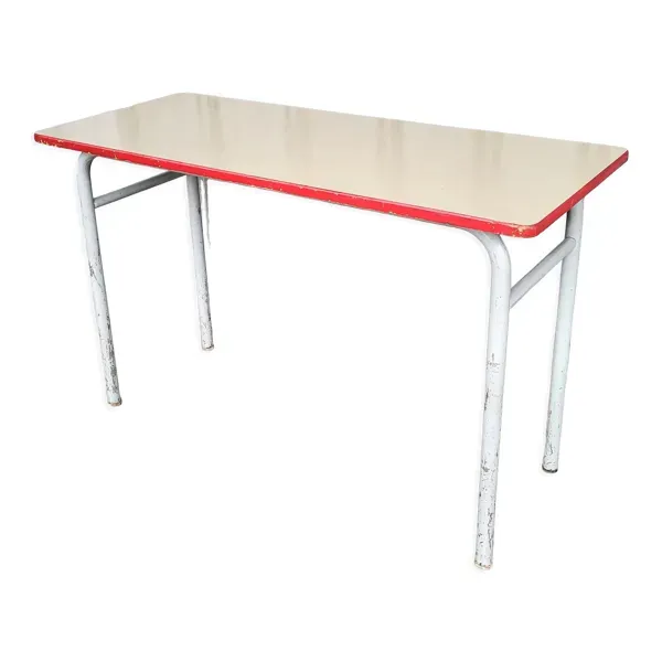 Illustration numéro 2 du produit Bureau d'école double des années 70