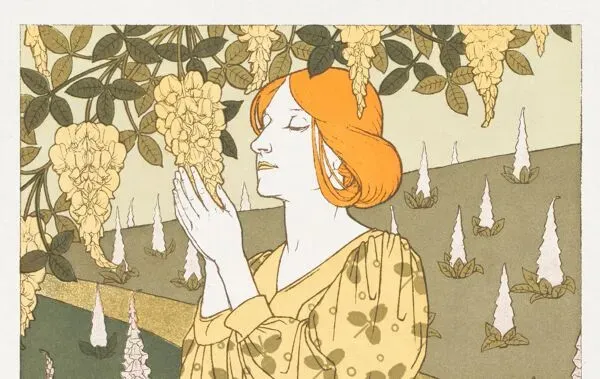 Illustration numéro 2 du produit Affiche “Cytises et Digitales”, d’après une lithographie art nouveau
