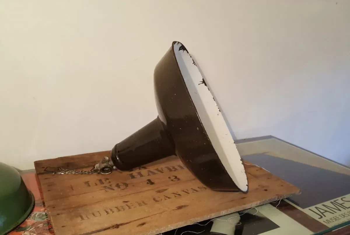 Illustration numéro 2 du produit Luminaire industriel émaillé noir