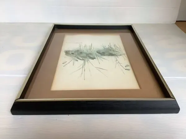 Illustration numéro 2 du produit Grand cadre avec des lapins dans la nature