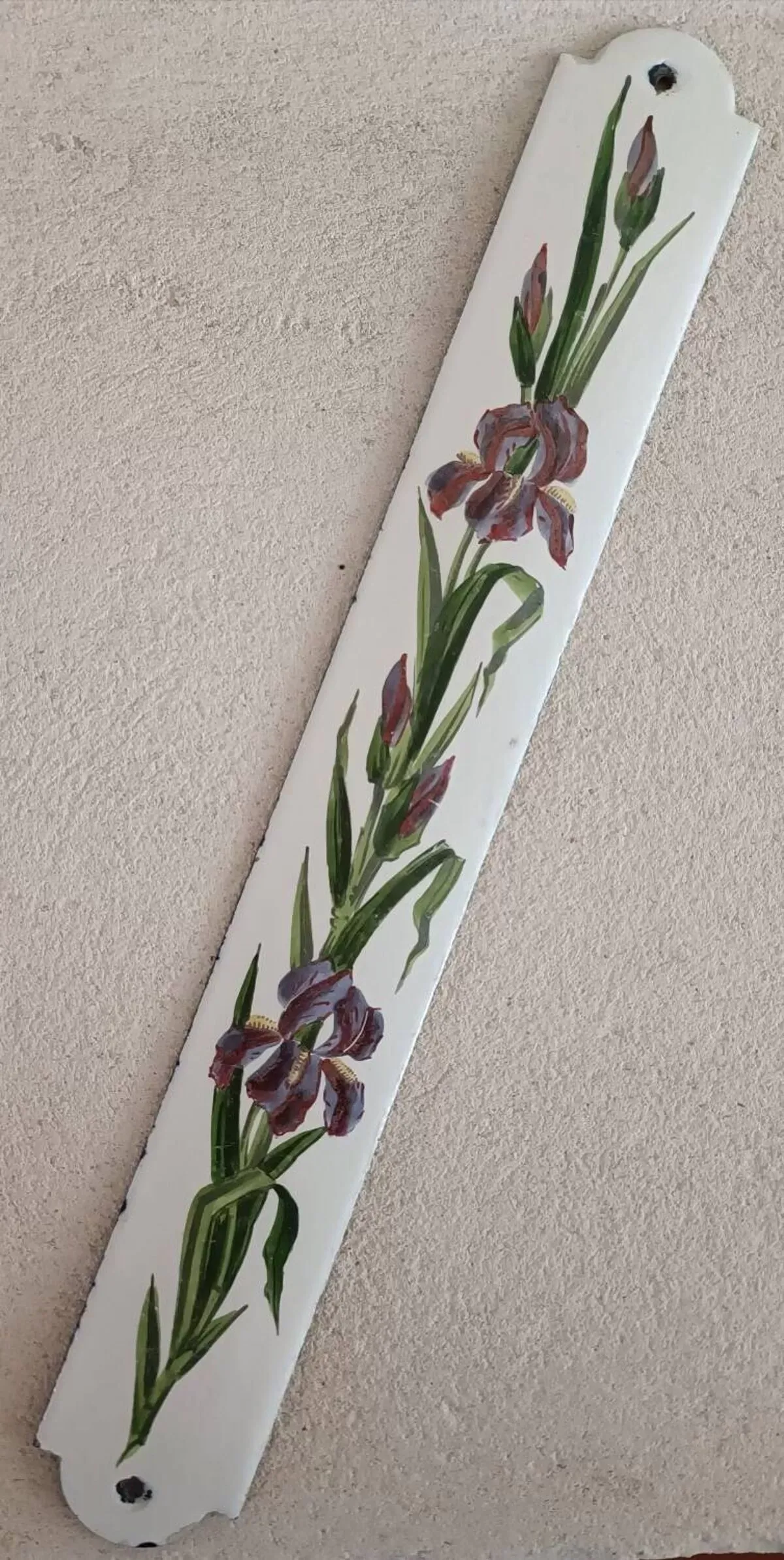 Illustration numéro 2 du produit Plaque de porte en tôle émaillée