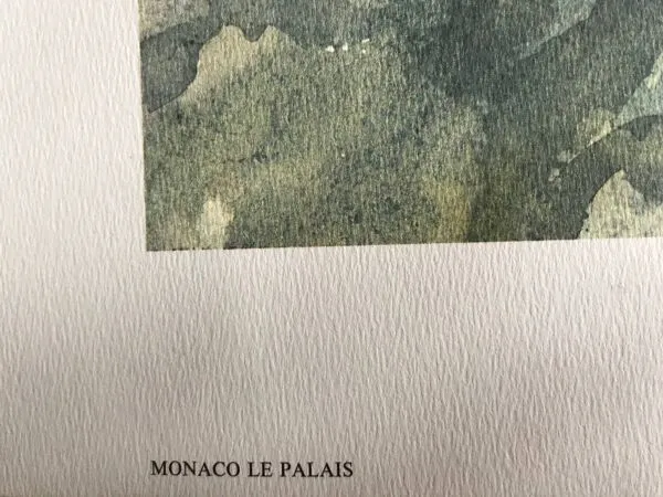 Illustration numéro 2 du produit Lithographie Monaco le Palais signée Jean-Marie Simon XXème